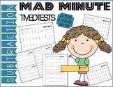 Mad Minute Subtraction Timed Tests & Answer Sheets