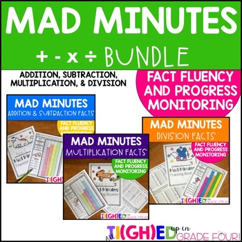 Preview of Mad Minutes BUNDLE | Addition, Subtraction, Multiplication, Division Math Facts