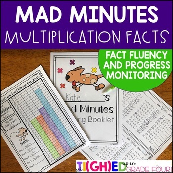 Preview of Mad Minutes Multiplication Fact Fluency and Progress Monitoring