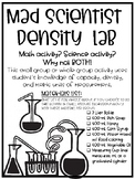 Mad Scientist Density Lab (Capacity) Math TEK 5.7, Science 5.5A