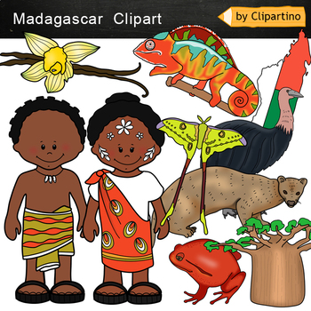 Madagascar Clip Art by Clipartino | TPT