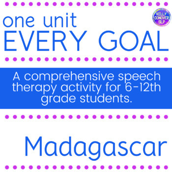 Preview of Madagascar Every Goal Unit for Middle School and High School SLPs / SPED