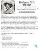 Madame C.J. Walker Black History Month Biography Worksheet - PDF