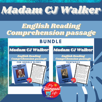Preview of Madame CJ Walker - English Biography Activity Bundle - Women's History