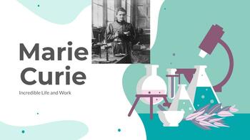 Preview of Madame (Marie) Curie Google Slides Presentation- Women in Chemistry
