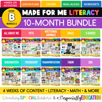 Preview of Made For Me Literacy -- (Level B Bundle 2) Special Education Curriculum