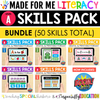 Preview of Made For Me Literacy: Digital Skill Practice Bundle (Level A) Distance Learning
