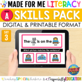 Made For Me Literacy Digital Skill Practice (Level A: Set 