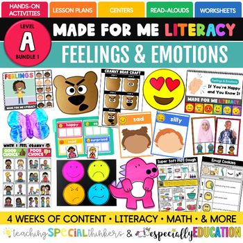Preview of Made For Me Literacy: Feelings & Emotions (Level A) for Pre-k and SPED