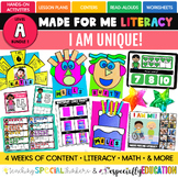 Made For Me Literacy: I Am Unique! (Level A) for Pre-k and SPED