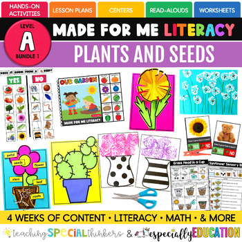 Preview of Made For Me Literacy: Plants & Seeds (Level A) for Pre-k and SPED