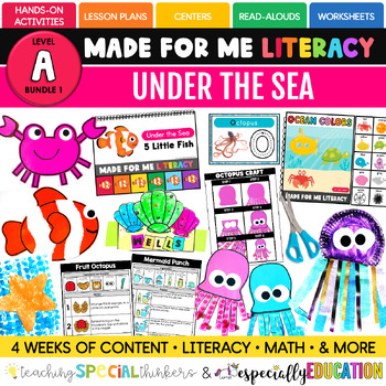 Preview of Made For Me Literacy: Under the Sea (Level A) for Pre-k and SPED & ESY