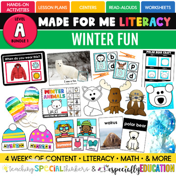 Preview of Made For Me Literacy: Winter Fun (Level A) for Pre-k and Special Education