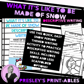 describing snow falling creative writing