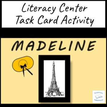 Preview of Madeline Ludwig Bemelmans Literacy Task Cards Group Reading Centers Rhyming