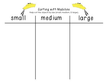 Madeline - Sorting by Size Activity Pack