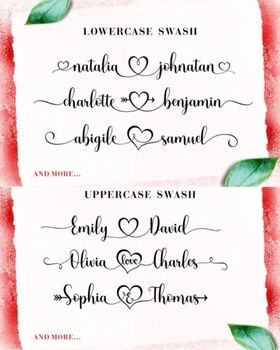 Preview of Madelyn Heart Font Free Download Creativity, Elegance & Whimsy for Your Designs