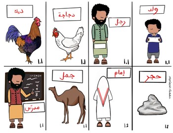 Preview of Madinah Book Reader Illistrated Vocabulary Flashcards (unit 1-3)