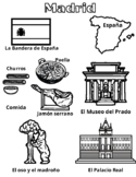 Madrid Coloring Sheet in Spanish