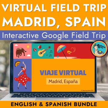 Preview of Madrid Spain Virtual Field Trip BUNDLE English & Spanish Versions