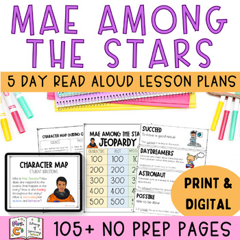 Preview of Mae Among the Stars Read Aloud and Differentiated Activities- 5 Day Lesson Plans