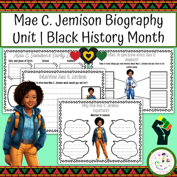 Preview of Mae C. Jemison Biography Unit | Black History Month | womens history month