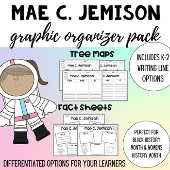 Preview of Mae C. Jemison Graphic Organizer Pack!