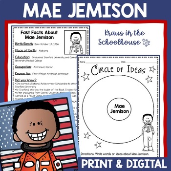Preview of Mae Jemison Biography Activities | Easel Activity Distance Learning