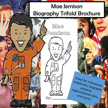 Preview of Mae Jemison Biography Trifold Graphic Organizer