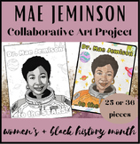Mae Jemison Collaborative Mural Poster Art | Women's + Bla