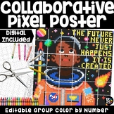 Mae Jemison Collaborative Pixel Poster Color by Number  ST