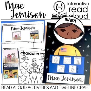 Preview of Mae Jemison Craft + Interactive Read Aloud | Black History | Women's History