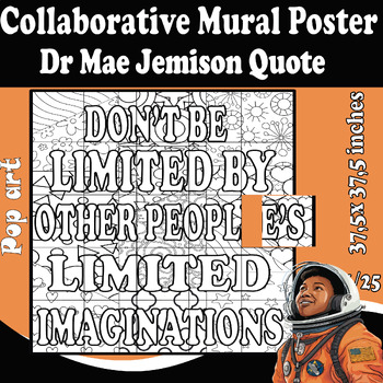 Preview of Mae Jemison Quote Collaborative Poster |Womens Black History Month ACTIVITIES
