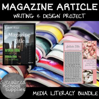 Preview of Magazine Article Writing WITH COVER ART! and Analysis BUNDLE - Journalism