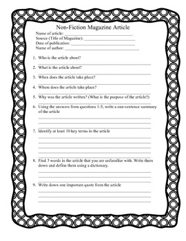 Articles Worksheet Teachers Pay Teachers