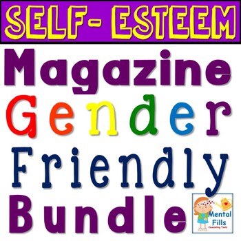 Preview of Magazine Covers Self-Esteem Collage Craft BUNDLE
