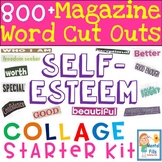 Magazine Word Cut Outs for Self-Esteem Collages: Starter Kit