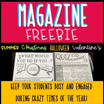Preview of Magazine Freebie/Sampler for Big Kids