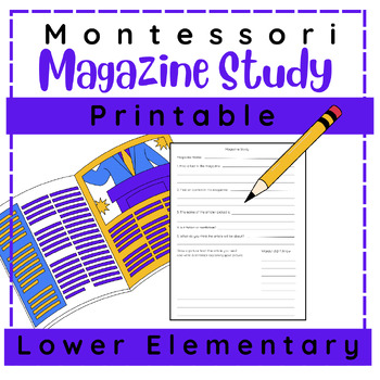 Preview of Magazine Study Printable