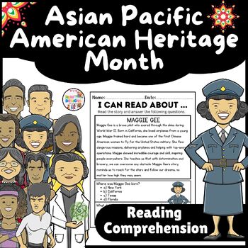 Preview of Maggie Gee Reading Comprehension / Asian Pacific American Heritage Month