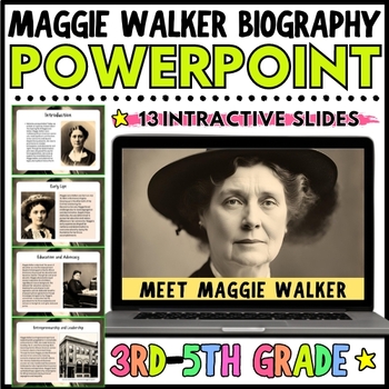 Preview of Maggie Lena Walker Biography | Women's History Month PowerPoint 3rd-5th Grade