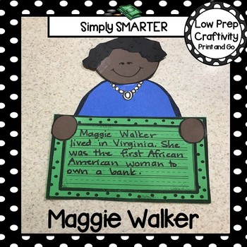 Preview of Maggie Walker Writing Cut and Paste Craftivity