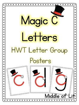 magic c letter posters handwriting without tears style by middle of lit