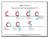 Magic C Letters Handout- Handwriting Without Tears Style (