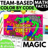 Magic Color by Code Multiplication Division Math Fact Fluency Coloring Posters
