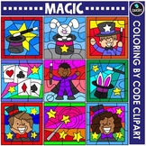 Magic - Coloring By Code Clip Art Set {Educlips Clipart}