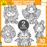 Magic Creatures Mazes Clipart |Fairy Tales | Labyrinth