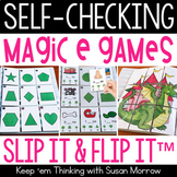 Magic E, CVCe 16 Self Checking Games - Slip It and Flip It