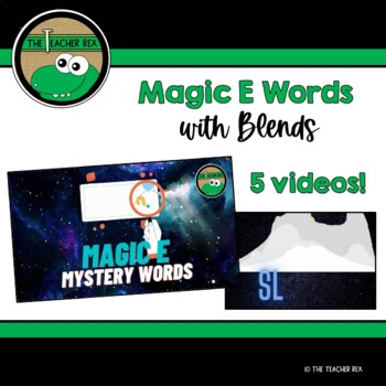 Preview of Magic E (CVCe) with Blends Mystery Words Videos