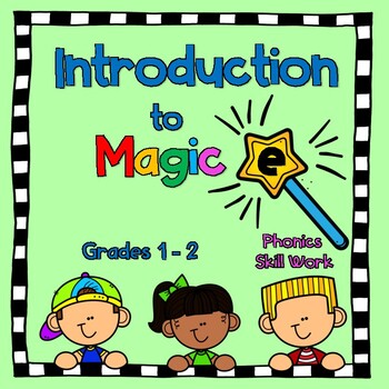 Preview of Magic E:   Introduction, Worksheets, Puzzle Word Cards